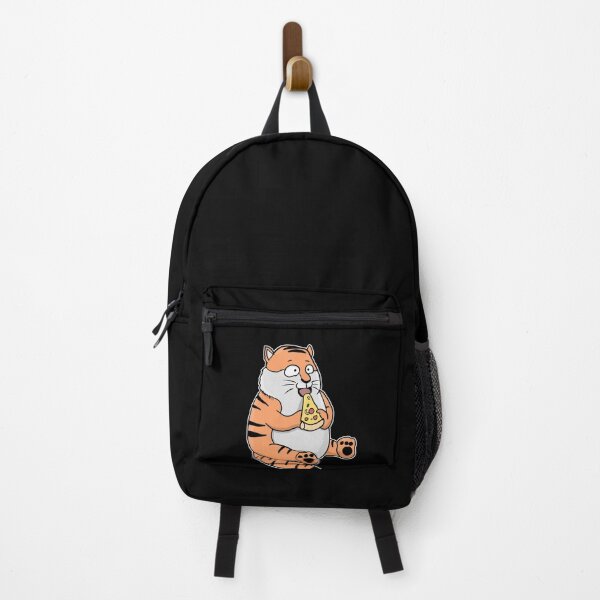 Item preview, Fat Tiger Eating Pizza Funny Comic Style hand drawn designed and sold by Mesyo.