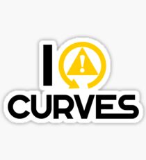 I love curves (7) Sticker