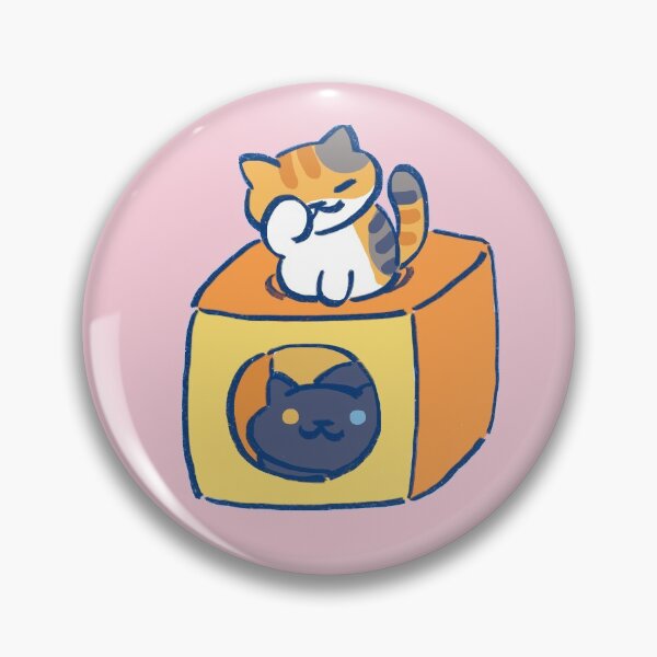 Item preview, I draw tabitha and pepper with the orange cube house / neko atsume designed and sold by RansRoom.