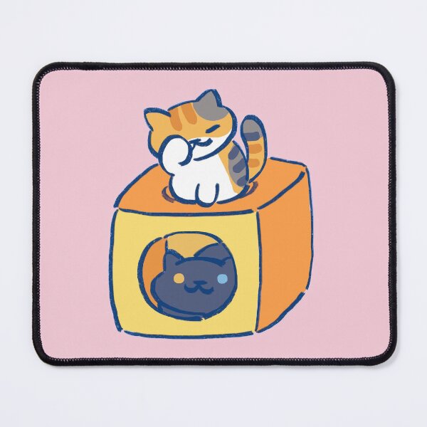 Item preview, I draw tabitha and pepper with the orange cube house / neko atsume designed and sold by RansRoom.