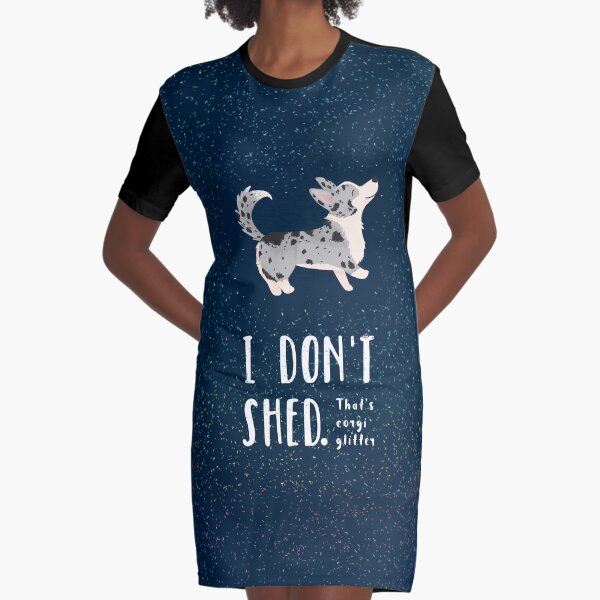 Corgi Glitter (Cardigan Welsh Corgi) Graphic T-Shirt Dress