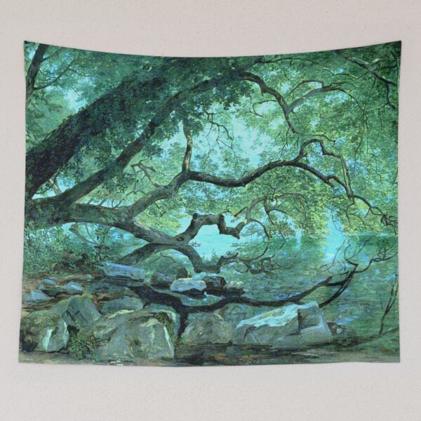 Item preview, An Ilex tree on Lake Albano by John Frederick Kensett designed and sold by juvelo.