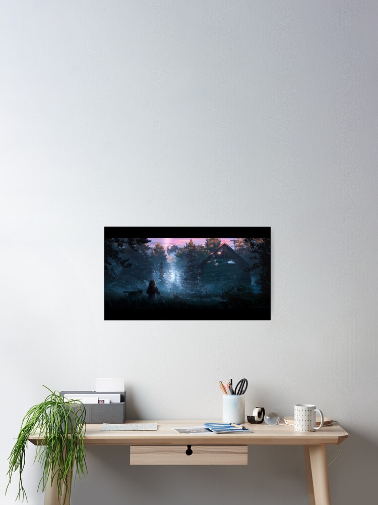 Aperçu 2 sur 3. Poster avec l'œuvre The Encounter créée et vendue par Jouandeau.