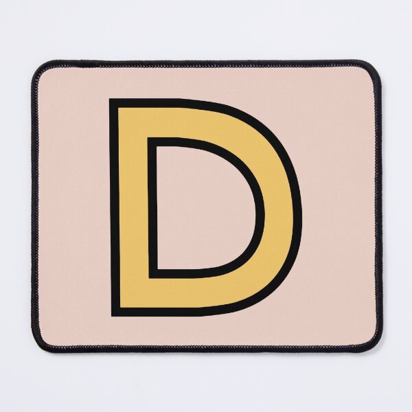 Item preview, Funky Yellow Letter D designed and sold by D-Spot Shop.