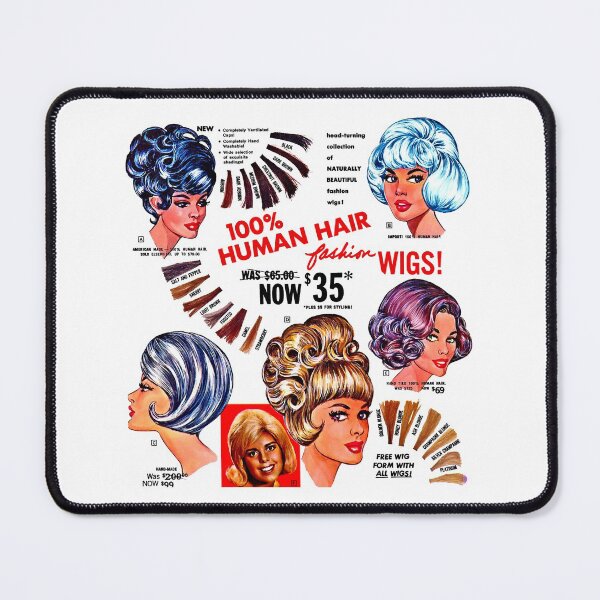 Item preview, WIGS - ATOMIC AGE ADVERT designed and sold by ThrowbackAds.