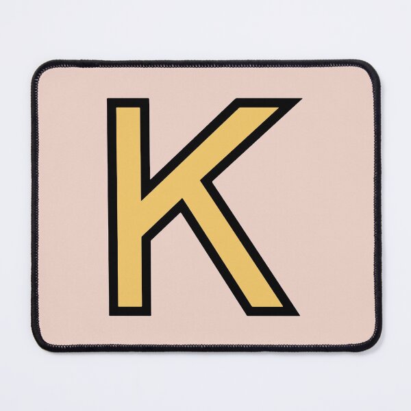 Item preview, Funky Yellow Letter K designed and sold by D-Spot Shop.