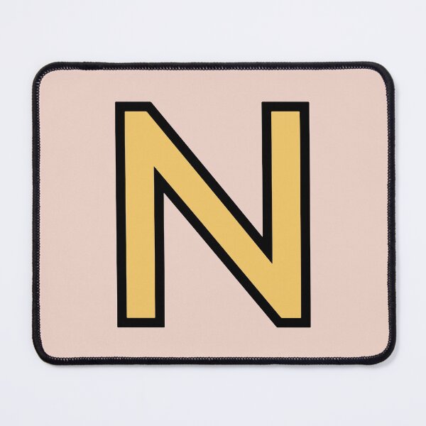 Item preview, Funky Yellow Letter N designed and sold by D-Spot Shop.