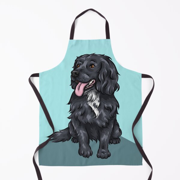 Item preview, Happy Black Cocker Spaniel | Cute dog Art | Blue Background designed and sold by shirinsart.
