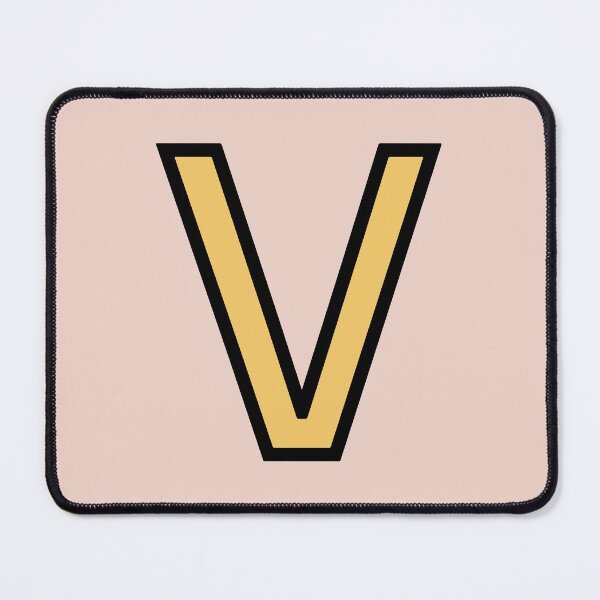 Item preview, Funky Yellow Letter V designed and sold by D-Spot Shop.