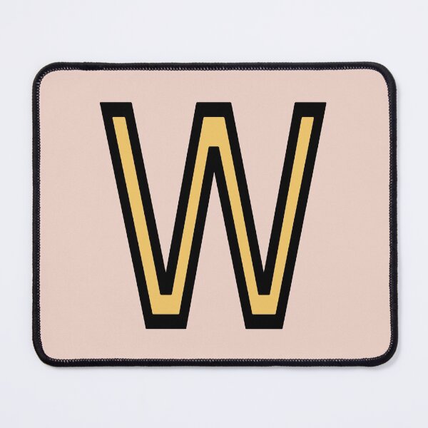 Item preview, Funky Yellow Letter W designed and sold by D-Spot Shop.