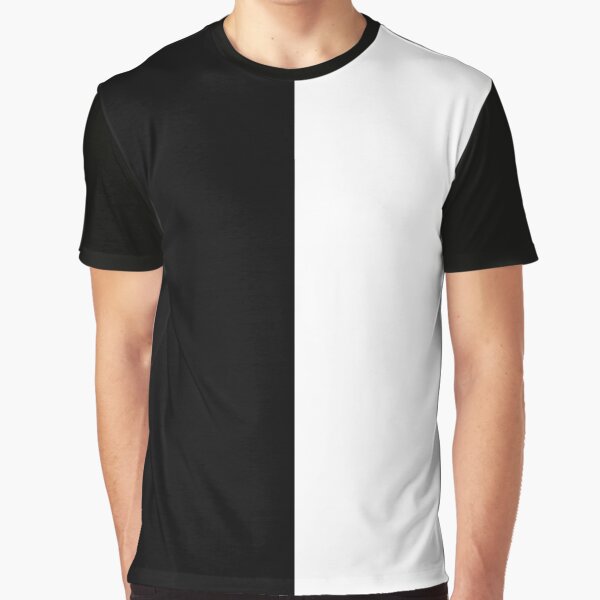half black half white dress shirt