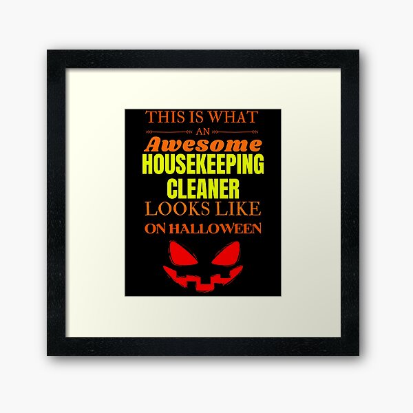 Housekeeping cleaner Framed Art Print