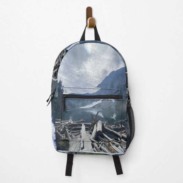 Item preview, [Landscape] Lake with log surrounded by mountains designed and sold by VinBasis.