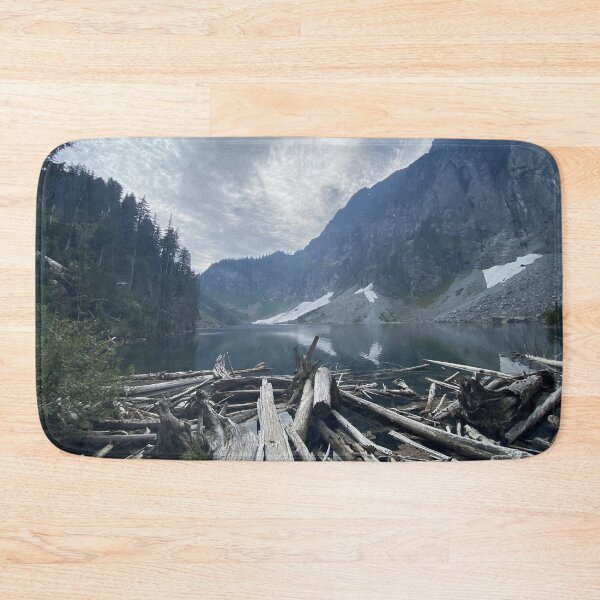 Item preview, [Landscape] Lake with log surrounded by mountains designed and sold by VinBasis.