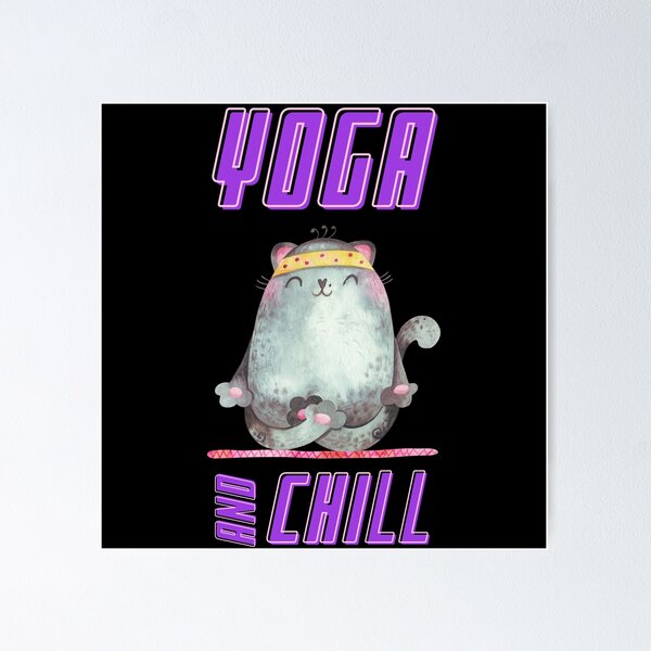 Item preview, Yoga And Meditation Practice, Yoga Cat designed and sold by stickmeok.