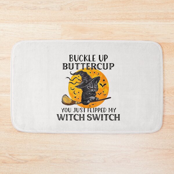 Item preview, Cat Buckle Up Buttercup You Just Flipped My Witch Switch T-Shirt designed and sold by Klaus-Gilbert.