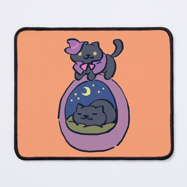 Item preview, I draw hermeowne the witch cat and smokey with the egg bed night view / neko atsume designed and sold by RansRoom.