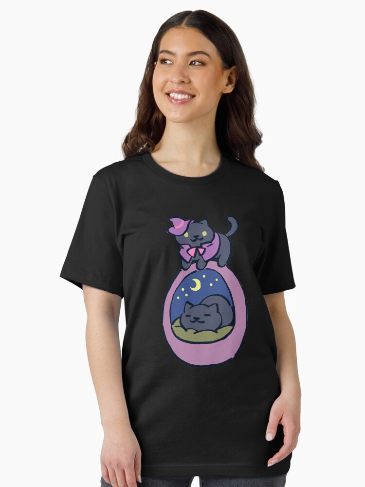 I draw hermeowne the witch cat and smokey with the egg bed night view  neko atsume Essential T-Shirt