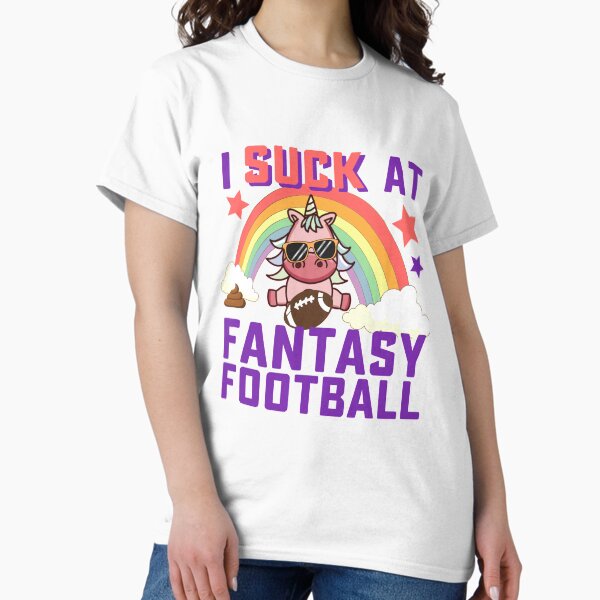 Item preview, I Suck At Fantasy Football Funny Loser Unicorn designed and sold by 74ninetees.