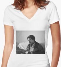 Classy Smoking Obama Women's Fitted V-Neck T-Shirt