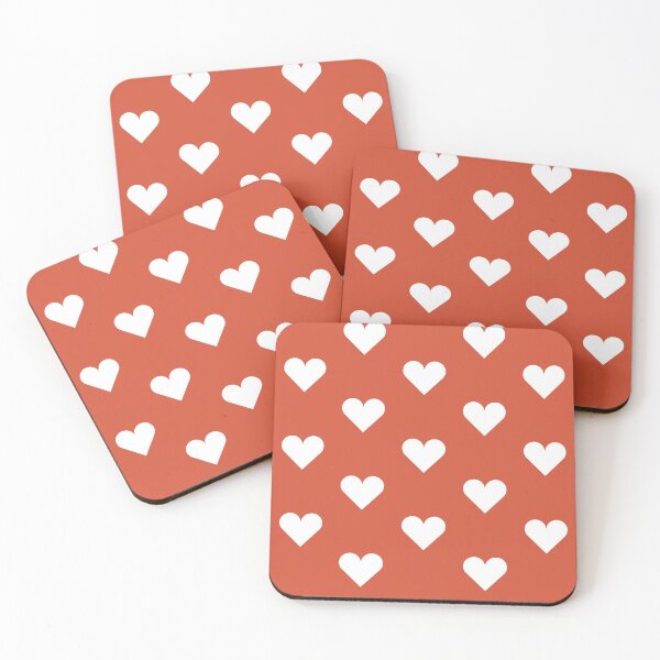 Item preview, Medium WHITE and TENNIS COURT CLAY LOVE HEARTS designed and sold by RachelMacht.