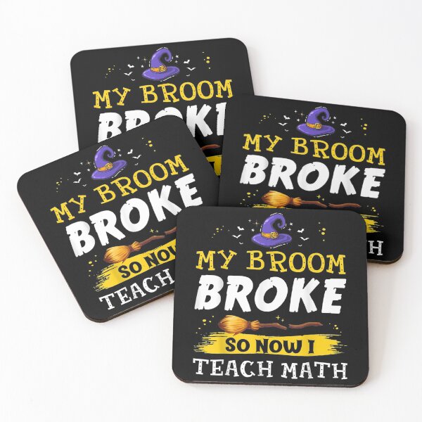 Item preview,  Broom Broke Teach Math Teacher Halloween Costume designed and sold by dominique235.