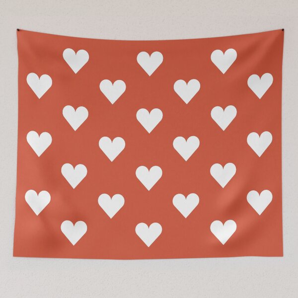 Item preview, Medium WHITE and TENNIS COURT CLAY LOVE HEARTS designed and sold by RachelMacht.
