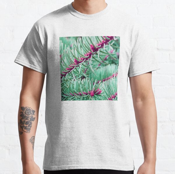 Green And Pink Pine Needles Classic T-Shirt