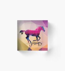 Geometric polygonal horse, pattern design Acrylic Block
