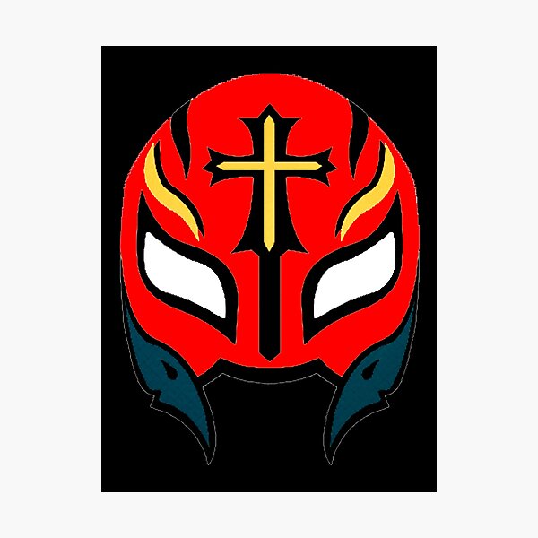 Rey Mysterio Lucha Face Mask Lucha Libre Mask Photographic Print For Sale By Juanfranci Redbubble