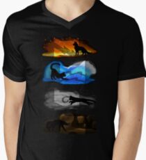 Warrior Cats: Four Elements, Four Clans Men's V-Neck T-Shirt