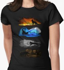 Krieger Katzen: Vier Elemente, vier Clans Tailliertes T-Shirt für Frauen