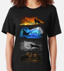 Warrior Cats: Four Elements, Four Clans Slim Fit T-Shirt