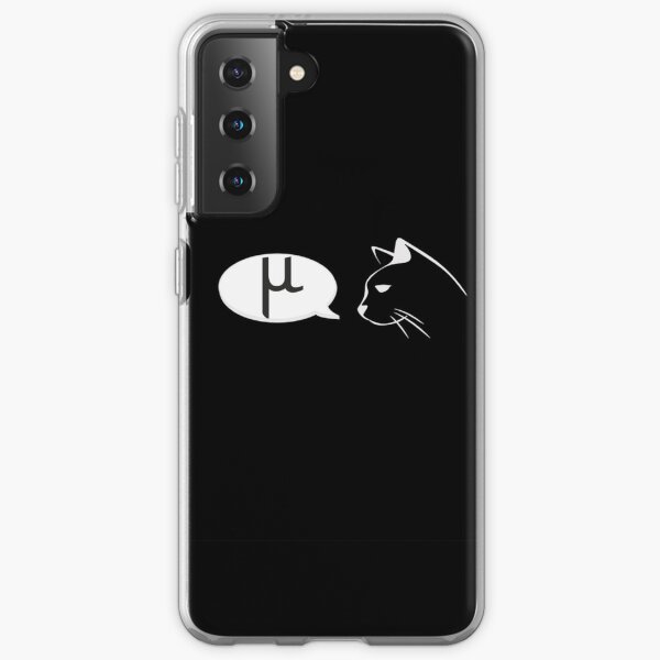 Scientific Cat Goes Mu (Cat Side Profile) Samsung Galaxy Soft Case