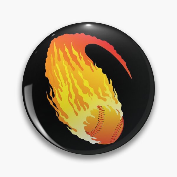 Item preview, Retro Baseball on fire Softball Fan Design designed and sold by Luxara1.