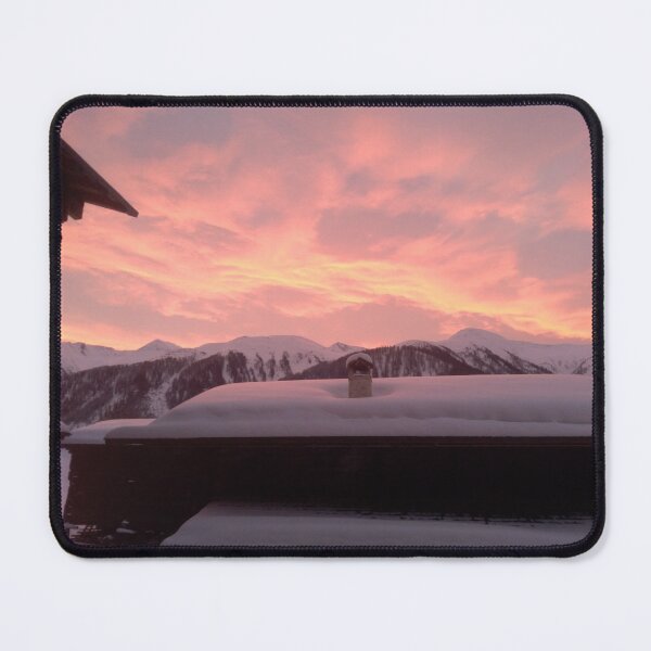 Item preview, Winter sunrise over small swiss mountain village designed and sold by Jackforestman.