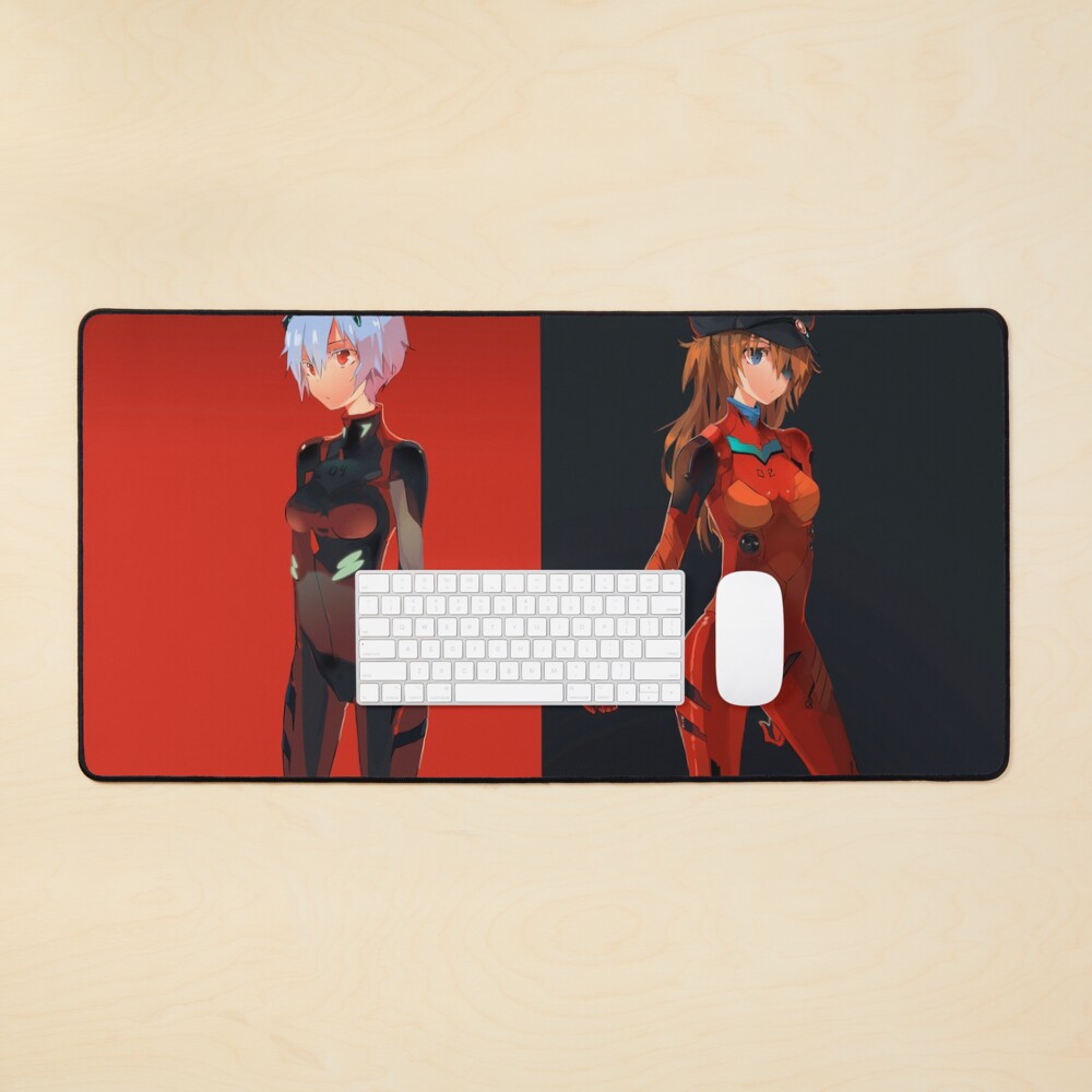 "Evangelion Rei & Asuka" Mouse Pad for Sale by terpres Redbubble