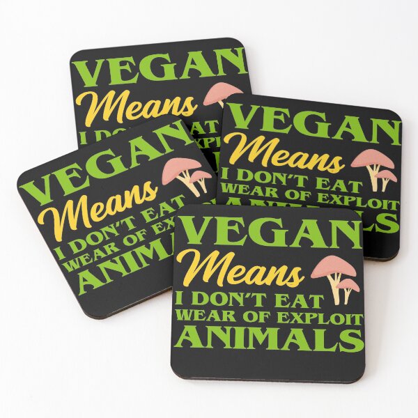 Item preview, Vegan means I don't eat wear of exploit animals  designed and sold by Genjitsu-Art.