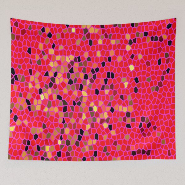 Item preview, Stain glass style design in huge reddish-pink colour. designed and sold by Trianglegreen.