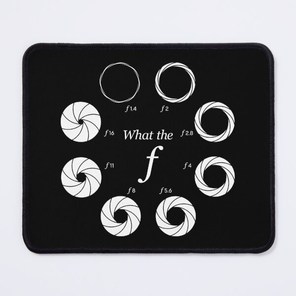 Item preview, What the f - Camera Lens Aperture Roundel f1.4 to f16 (On Black) designed and sold by STUDIO-72.