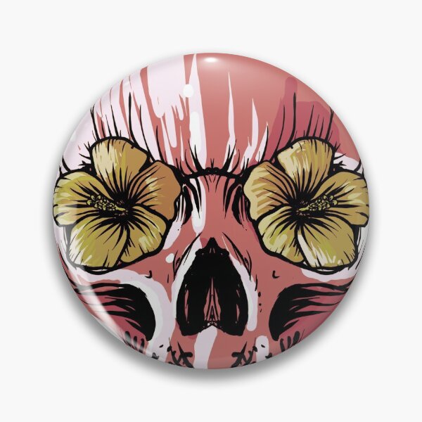 Item preview, Skull and flowers designed and sold by fakeface.