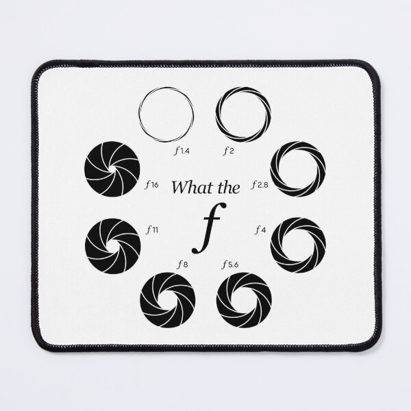 Item preview, What the f - Camera Lens Aperture Roundel f1.4 to f16 (On White) designed and sold by STUDIO-72.