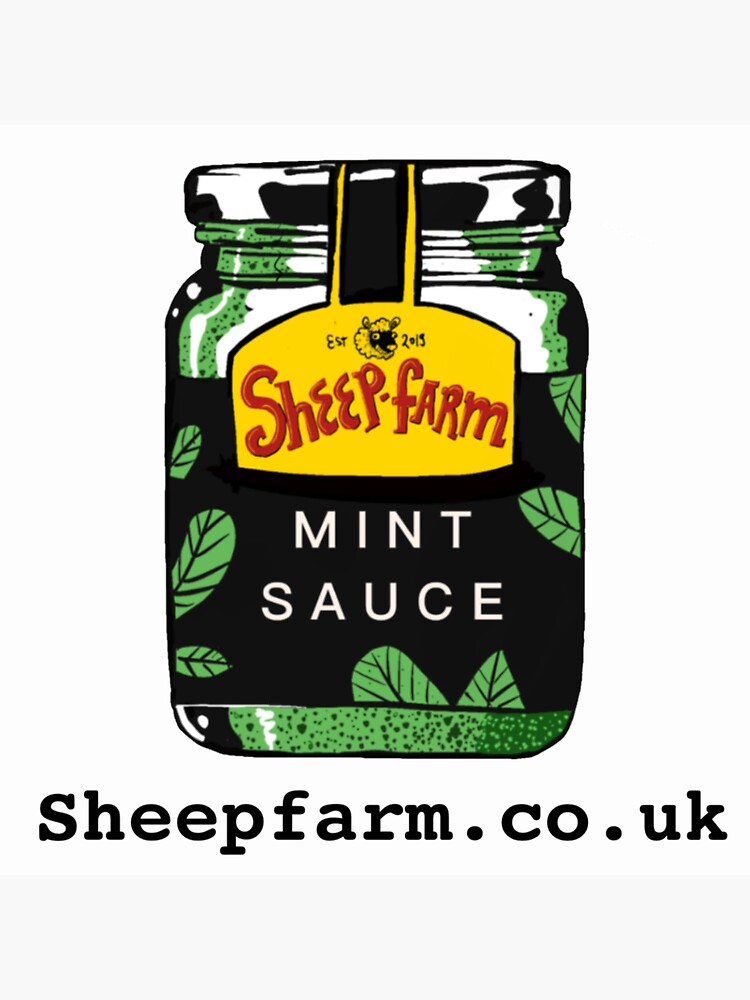 "Mint sauce " Sticker for Sale by Sheepfarm Redbubble