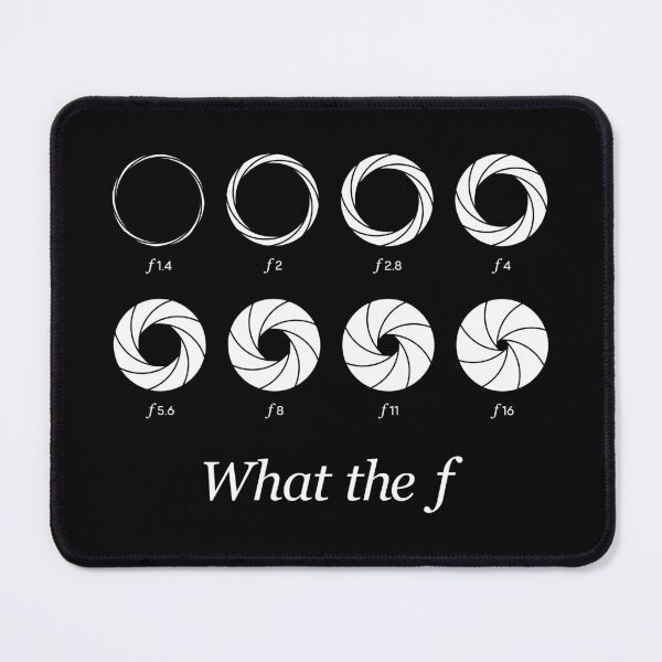 Item preview, What the f - Camera Lens Aperture f1.4 to f16 (On Black) designed and sold by STUDIO-72.