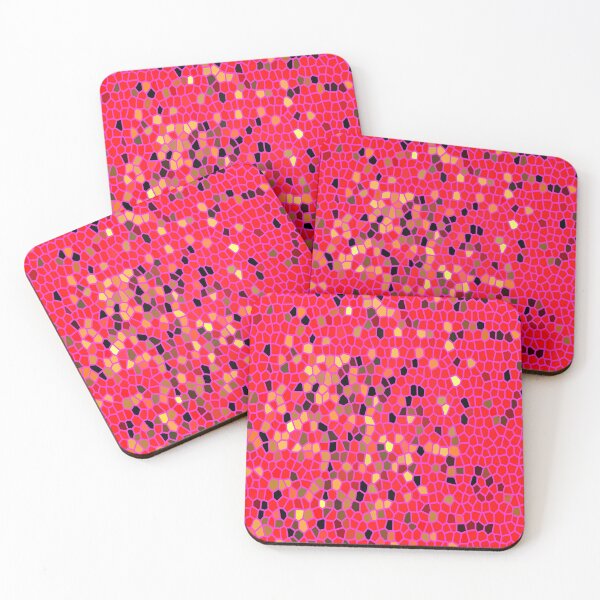 Item preview, Stain glass style design in huge reddish-pink colour. designed and sold by Trianglegreen.