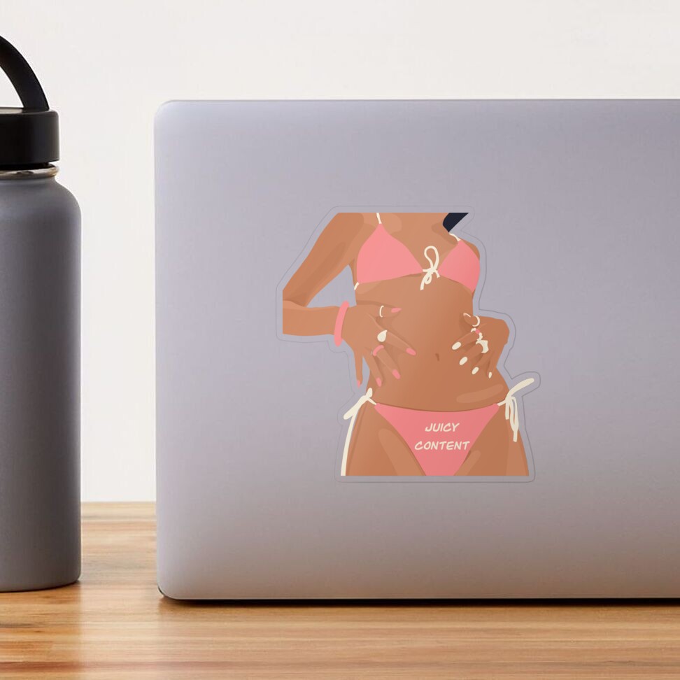 Juicy content by Julie  Sticker for Sale by createdbyjulie | Redbubble