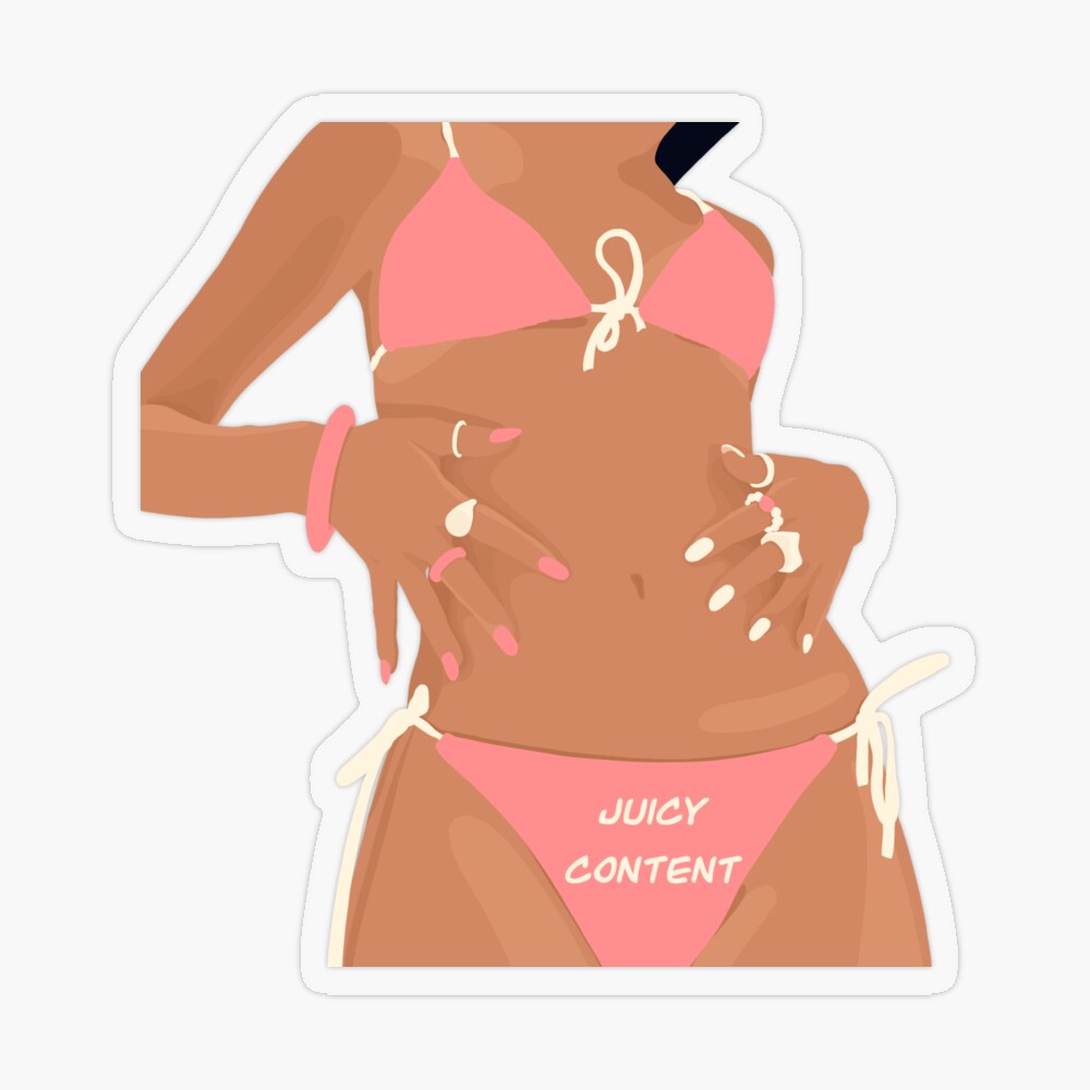 Juicy content by Julie  Sticker for Sale by createdbyjulie | Redbubble