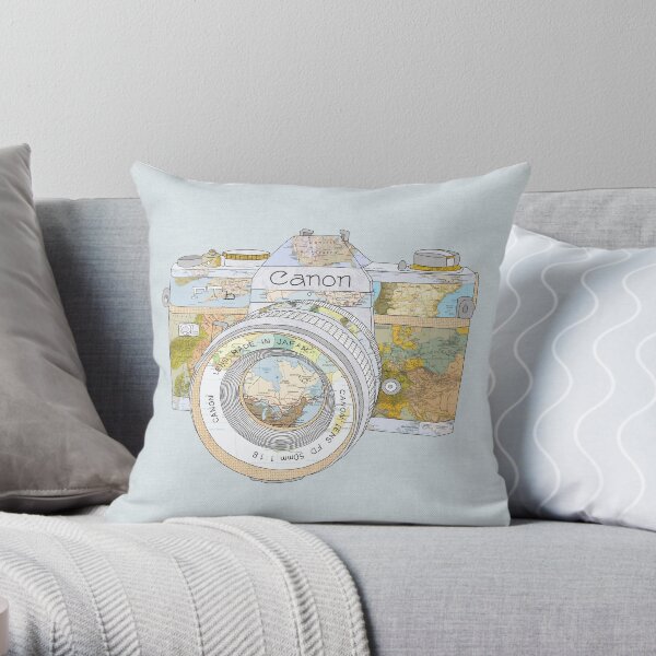 TRAVEL CAN0N Throw Pillow