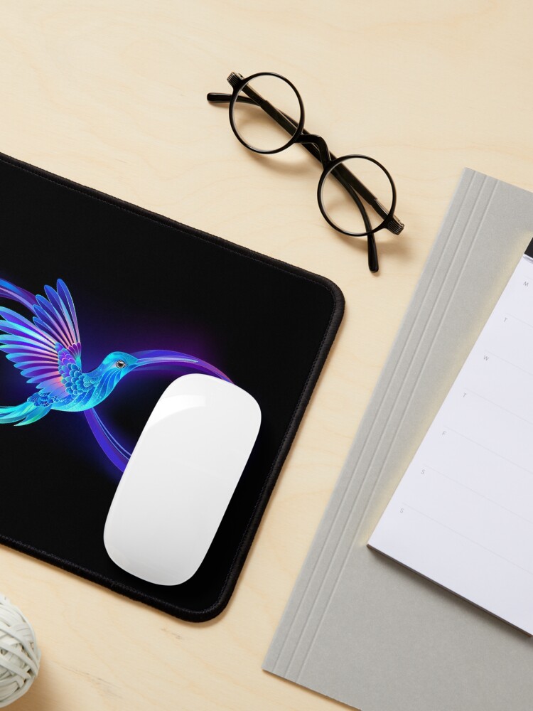 Alternate view of Infinity symbol with glowing hummingbird Mouse Pad