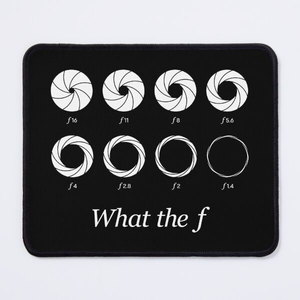 Item preview, What the f - Camera Lens Aperture f16 to f1.4 (On Black) designed and sold by STUDIO-72.